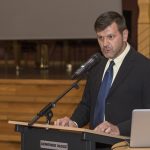 Jahresversammlung der Wirtschaftskammer, Bild aufgenommen im Rathaussaal, Rathaus im Städtle Vaduz am 25.05.2018
- Rainer Ritter Präsident
FOTO & COPYRIGHT: DANIEL SCHWENDENER