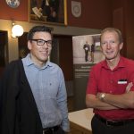 Jahresversammlung der Wirtschaftskammer, Bild aufgenommen im Rathaussaal, Rathaus im Städtle Vaduz am 25.05.2018
- Mario Wohlwend und Günter Vogt (v.l.)
FOTO & COPYRIGHT: DANIEL SCHWENDENER