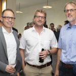 04. Juli 2019; Schaan; LAP Feier Wirtschaftskammer - Stefan Sohler (Geschaeftsleiter AIBA), Reto Blumenthal (Technischer Delegierter Worldskills Liechtenstein) und Beat Gassner (Praesident Baumeisterverband) (Foto: Michael Zanghellini)